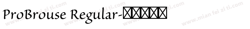 ProBrouse Regular字体转换